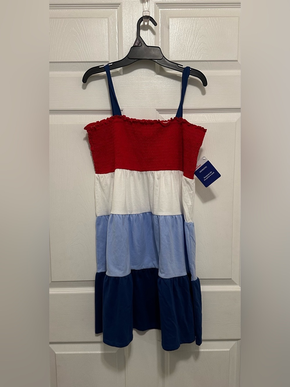 Casual Tiered Sundress in Red, White & Blue - Kids